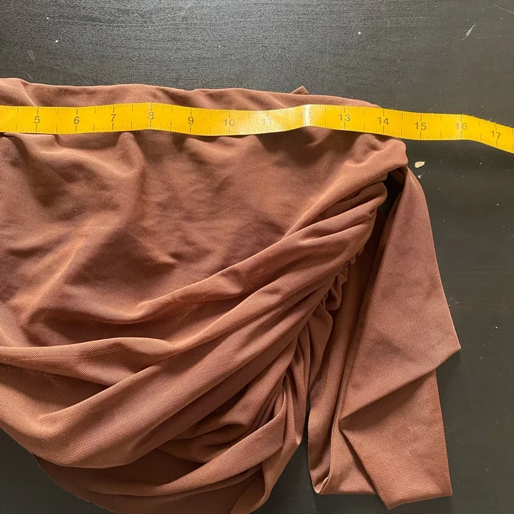 Brown Corset Off The Shoulder Top - Picture 7 of 10